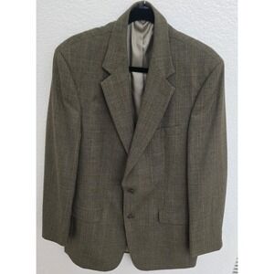 Brooks Brothers Plaid Blazer Jacket Men 42 Long Wool Two Button Classic